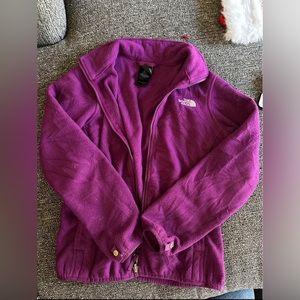 Youth 10/12 north face jacket.  Purple in Color.